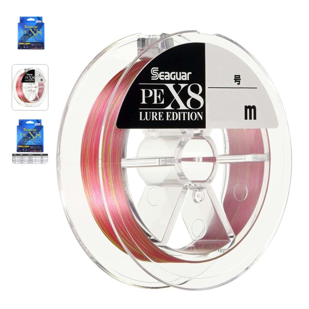 Seaguar Lure Edition PE 8 Örgü İp Misina 150mt Multi Color 0,8 PE 0,148mm.