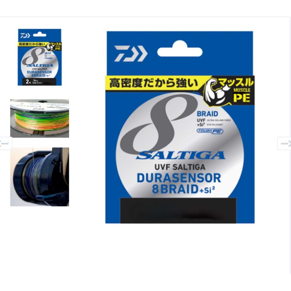 Daiwa Saltiga 8 Braid Dura 300m Multicolor İp Misina 0,26MM