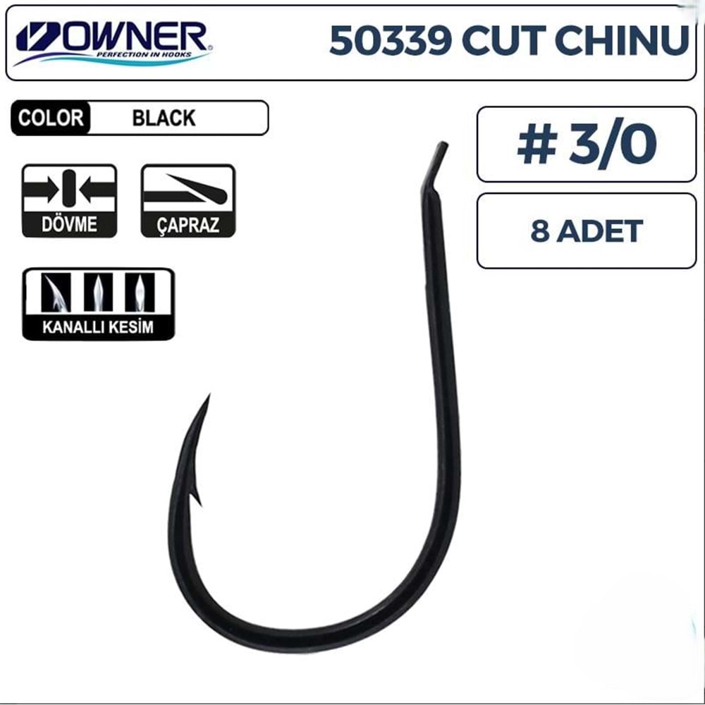 Owner 50339 Cut Chinu Black İğne 3/0