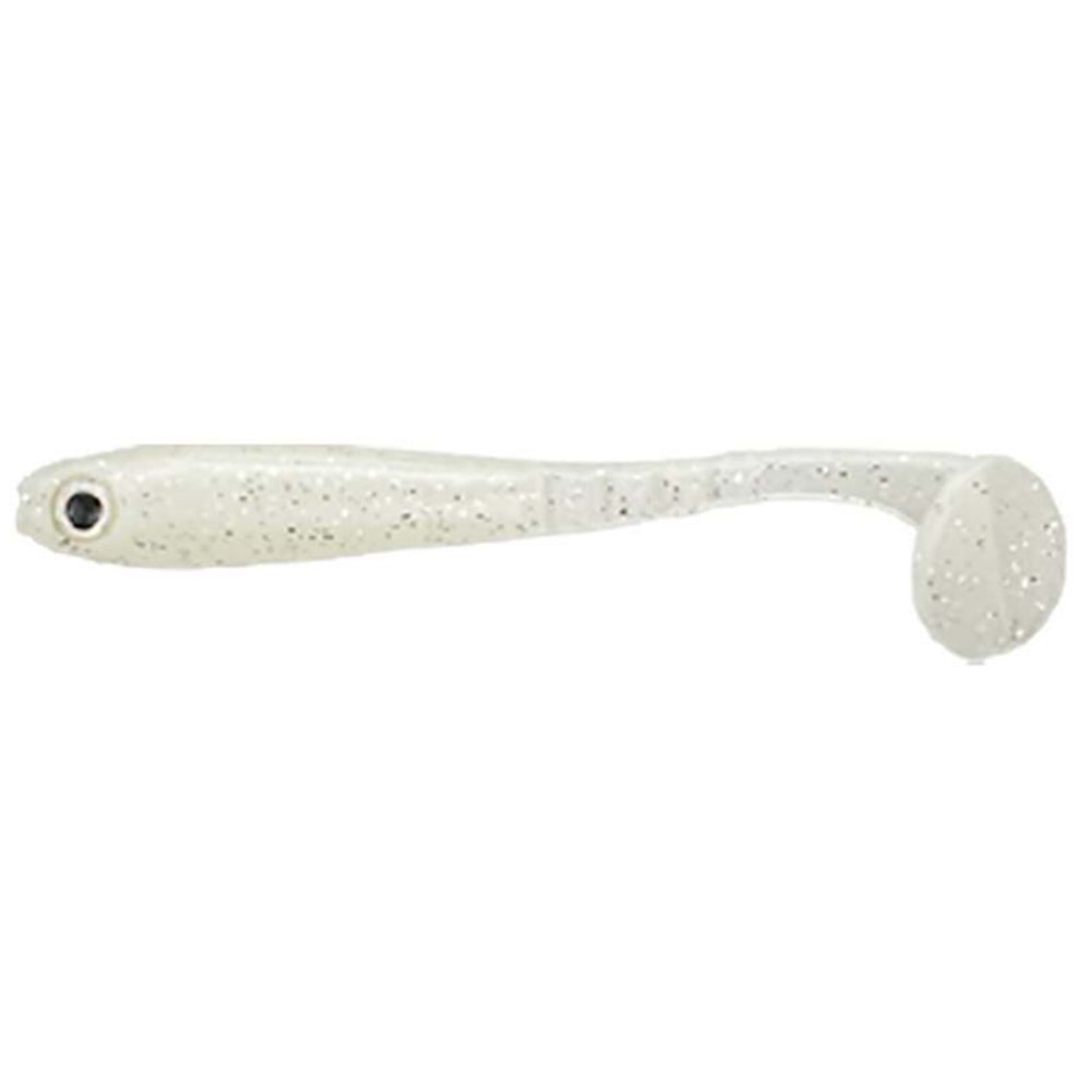 Fujin Bomb Shad 3 Ad. 85mm 2.45 Gr. Slikon Balık Color : White Glow