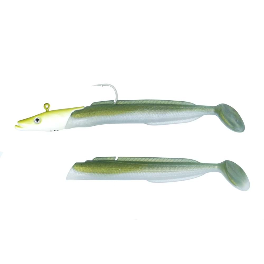 Fujin Salt Eel 13cm 22gr x2 Silikon Yem Color : Natural