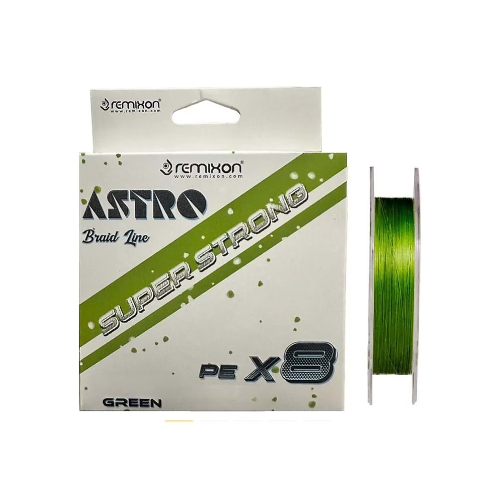 Remixon Astro 0,8 Pe. 0,16 mm. 8 Örgü 300 Mt. İp Misina Green