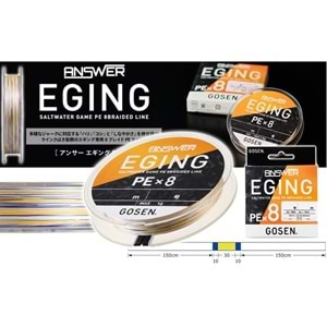 Gosen Eging Answer PE 8 Örgü 150 Mt Multi Color 0,6 PE 14 LB
