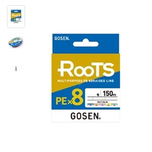 Gosen X8 Roots PE 8 Örgü Spin İp Misina 150mt Multi Color