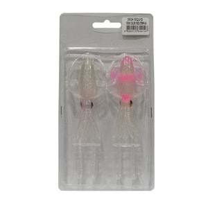 Captain 3524 Soft Squid Deep 13cm Silikon Suni Yem 2'li Set Color : Pink Glow