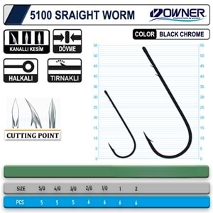 Owner 5100-111 Straight Worm No : 1/0