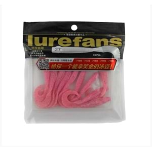 Lurefans Worm Tail 6,8 Cm Color 1# 10 Pcs