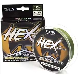 Fujin Hex Braid 4x 150mt Moss Green PE İp Misina 0,08 mm