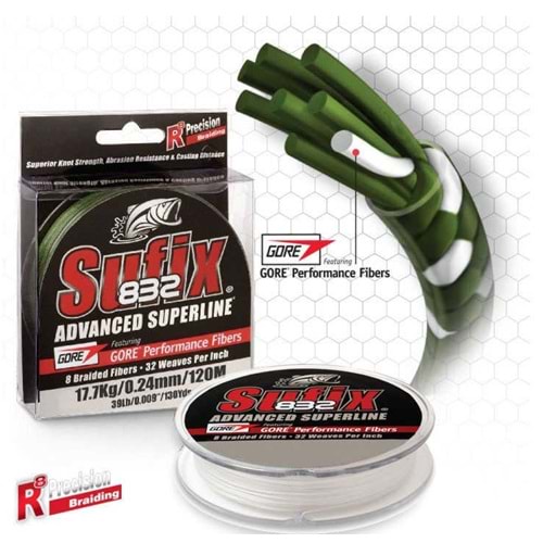 Sufix 832 Advanced İp Misina 0,20mm 39 Lb. 15Mt. Ghost
