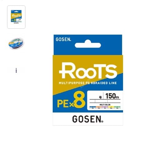 Gosen X8 Roots PE 8 Örgü Spin İp Misina 150mt Multi Color